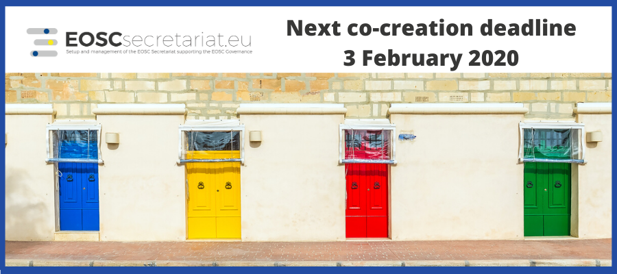 Next EOSC co-creation deadline on 3 February 2020