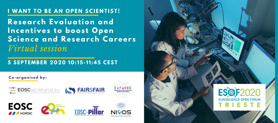 EOSC Secretariat at ESOF 2020 - Research Evaluation and Incentives to boost Open Science and Research Careers